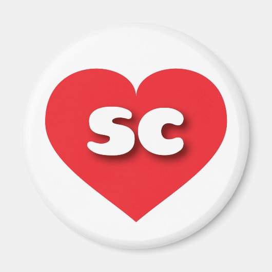 South Carolina - Rotes Herz - I Liebe sc Magnet (Vorne)