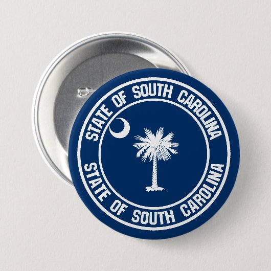 South Carolina Round Emblem Button (Vorne & Hinten)