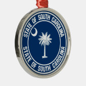 South Carolina Round Emblem Ornament Aus Metall (Rechts)