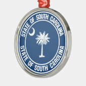 South Carolina Round Emblem Ornament Aus Metall (Links)