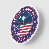 South Carolina Runde Wanduhr (Winkel)