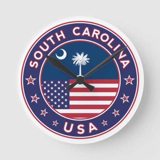 South Carolina Runde Wanduhr (Vorderseite)