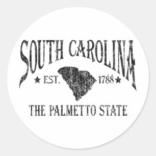 South Carolina Runder Aufkleber