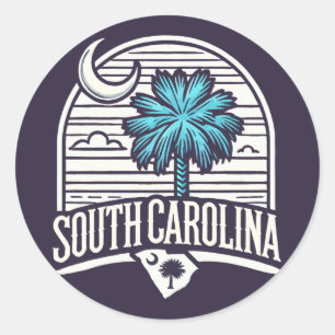South Carolina Runder Aufkleber