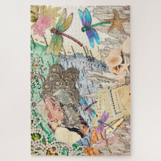 South Carolina Salt Marsh Digital Collage Puzzle (Vertikal)