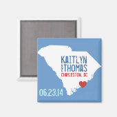 South Carolina Save the Date - Individuell gestalt Magnet (Vorderseite/Rückseite)