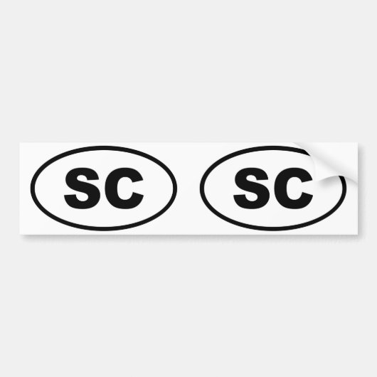 South Carolina SC oval Autoaufkleber (Vorne)