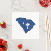 South Carolina Shaped State Flag Carolinian Party Serviette (Beispiel)