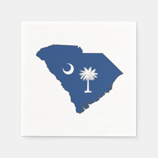 South Carolina Shaped State Flag Carolinian Party Serviette (Vorderseite)