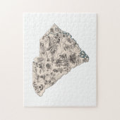 South Carolina Shaped Vintag Picture Map Puzzle (Vertikal)