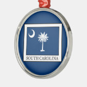 South Carolina Silbernes Ornament (Links)