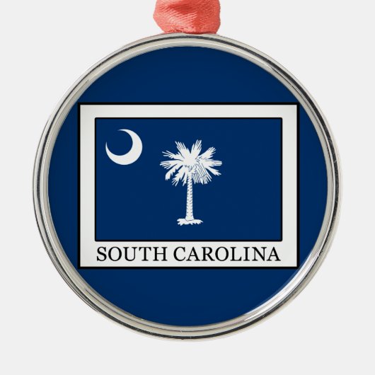 South Carolina Silbernes Ornament (Vorne)