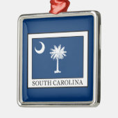 South Carolina Silbernes Ornament (Links)