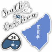 South Carolina Staat, Blatt Die Aufkleber schneide (Vorderseite)