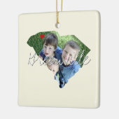 South Carolina Staat Foto Einfügung und Ortsname Keramikornament (Links)