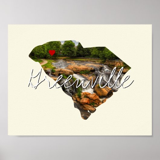 South Carolina Staat Foto Einfügung und Ortsname Poster (Vorne)