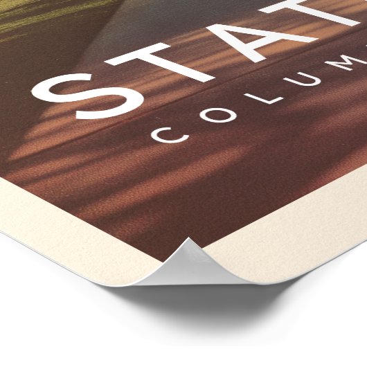 South Carolina Staat Hauptstadt Columbia Poster (Ecke)