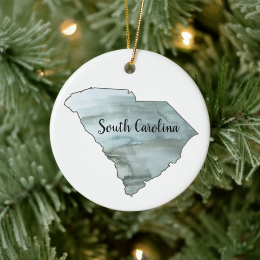 South Carolina Staat Illustration Keramik Ornament (Baum)