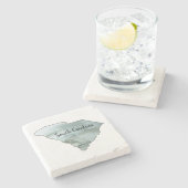 South Carolina Staat Illustration Steinuntersetzer (Seitenansicht)