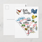 South Carolina Staat in den USA, Großstädte Postkarte (Vorne/Hinten)
