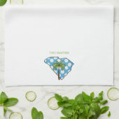 South Carolina Staat Palm Tree Personalisiert Polk Geschirrtuch (Gefaltet)