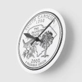 South Carolina Staat Quarter Runde Wanduhr (Winkel)