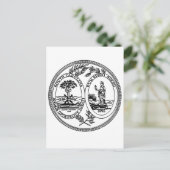 South Carolina Staat Siegel Postkarte (Stehend Vorderseite)