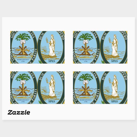 South Carolina Staat Siegel Rechteckiger Aufkleber (Blatt)