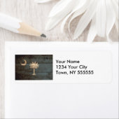 South Carolina Staatsflagge auf altes Holzkörnchen (Insitu)