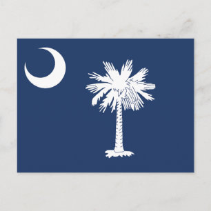 South Carolina Staatsflagge Halbmond Postkarte