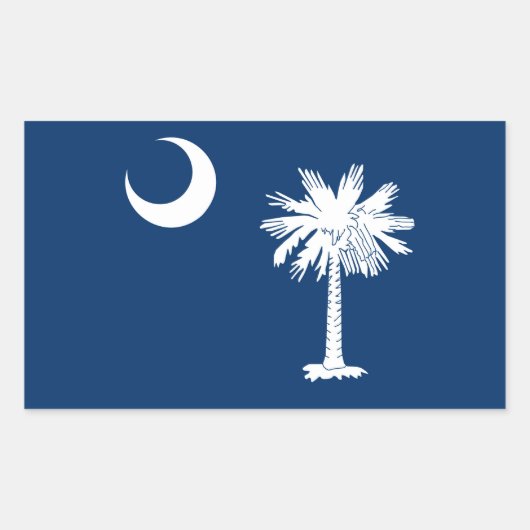South Carolina State Flag Design Accent Rechteckiger Aufkleber (Vorderseite)