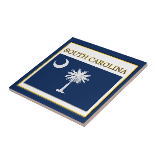 South Carolina State Flag Design Tile Fliese (Seite)