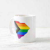 South Carolina State Pride LGBTQ Progress Pride Kaffeetasse (Vorderseite Links)
