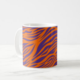 South Carolina Tiger Streifen Orange und Lila Kaffeetasse
