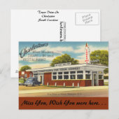 South Carolina, Tower Drive-In, Charleston Postkarte (Vorne/Hinten)