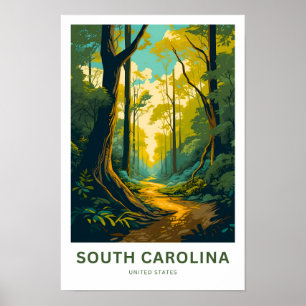 South Carolina United Staaten Travel Print Poster