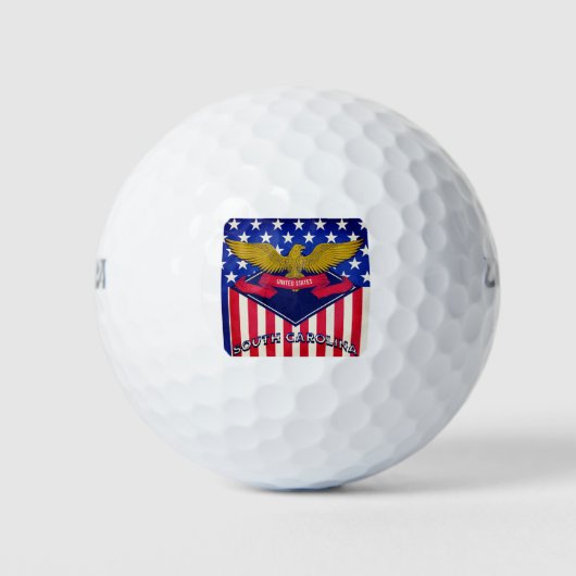 South Carolina USA Flag Golfball (Vorderseite)