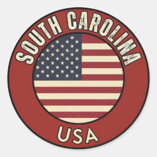 South Carolina Vereinigte Staaten von Amerika Runder Aufkleber