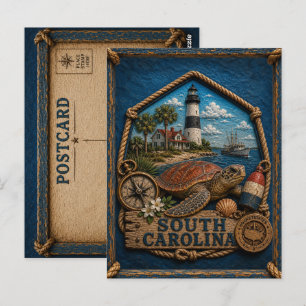 South Carolina Vintage Reise Postkarte