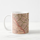 South Carolina Vintage Road Map Mug Kaffeetasse (Links)
