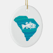 South Carolina Wave Fishing Keramik Ornament (Rechts)