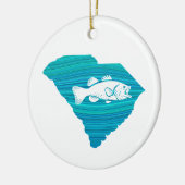 South Carolina Wave Fishing Keramik Ornament (Links)