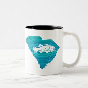 South Carolina Wave Fishing Zweifarbige Tasse