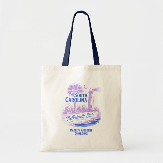 South Carolina Wedding Welcome Bag, Staat Liebe Tragetasche (Vorne)