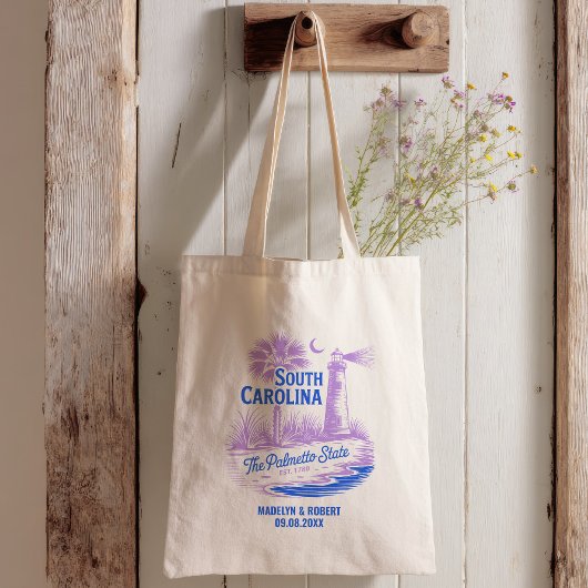 South Carolina Wedding Welcome Bag, Staat Liebe Tragetasche