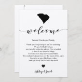 South Carolina Wedding Welcome Letter & Itinerary Programm (Vorne/Hinten)