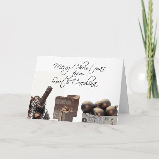 South Carolina Weihnachtskarte, Staat spezifisch Feiertagskarte (Vorderseite)