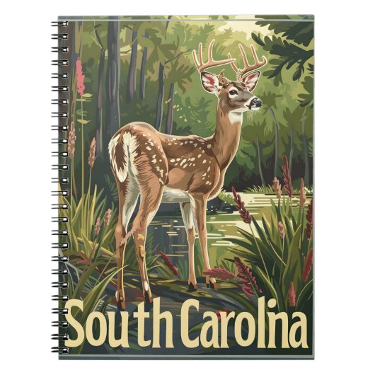 South Carolina Weißschwanzhirsche Notizblock (Vorderseite)