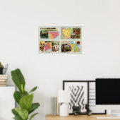 South Carolina, Wisconsin, Maine, Michigan Poster (Heimbüro)