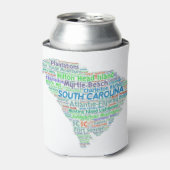South Carolina Word Cloud Dosenkühler (Kanne Vorderseite)